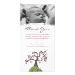 Thank You Baby Monogram Tree Photo Card Template photo cards