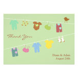 Thank You Baby Shower Flat Card Custom Invitation