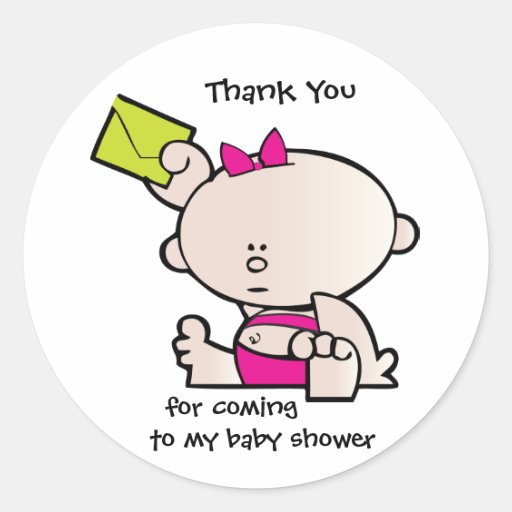 Thank You Baby Shower Gift Tag Sticker Zazzle
