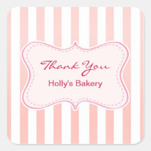 thank you bakery stickers