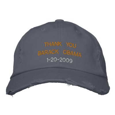 Thank You Barack Obama Embroidered Hats by OvalOfficeProducts