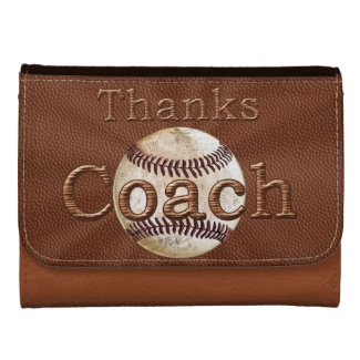 Thank You Baseball Coach Gift Ideas Leather Wallet