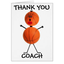 Thank You Basketball Coach Card