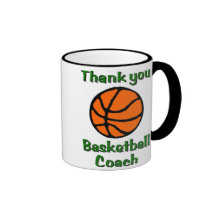 Thank you basketball coach coffee mug