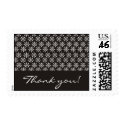 Thank you - Black and white snowflakes postage
