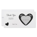 Thank You - Black Heart on White photo cards