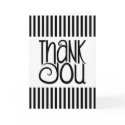 Thank You Black Stripes Card by floatinglemons Thank You Black Stripes Card
