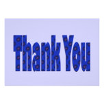 Thank You blue invitations