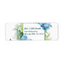 Thank You Blue Green Floral Custom Return Address Labels