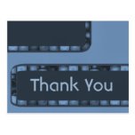 Thank You Blue Modern Postcards
