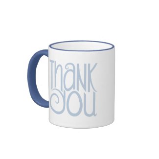Thank You Blue Mug mug