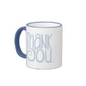 Thank You Blue Mug by floatinglemons Thank You Blue Mug