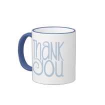 Thank You Blue Mug mugs