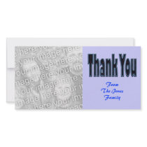 thank you blue photo card