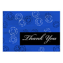 Thank You-blue retro Business Card Template