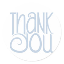 Thank You Blue Sticker stickers