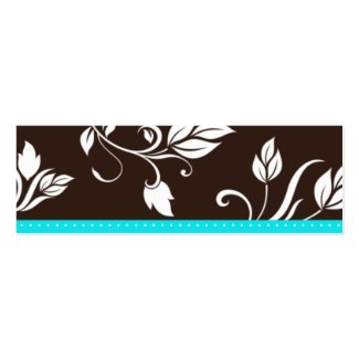 Thank You Bookmark Turquoise Blue Brown trendy profilecard