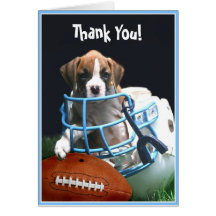 Thank You Boxer puppy greeting card