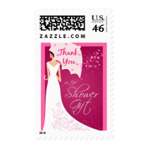 Thank You - Bridal Shower Gift Postage Stamps