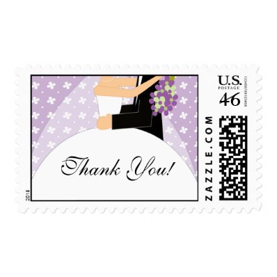 Thank You Bride & Groom Bridal Shower Stamp
