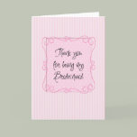 thank you bridesmaid greeting cards