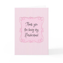 thank you bridesmaid cards