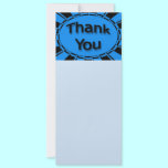 Thank You bright turquoise blue black invitations