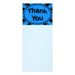 Thank You bright turquoise blue black invitations