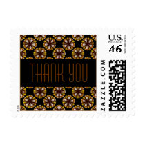 Thank You brown black Postage Stamp