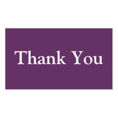 Thank You Business Cards Templates Purple