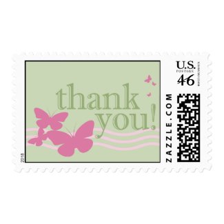thank you : butterflies : stamp