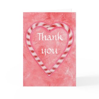 Thank you, Candy Cane, wedding thank you cards card