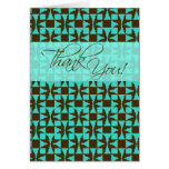 Thank You Card (Birini: aqua/brown)