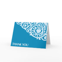 Thank You Card-Blue by WeddingSophisticate Thank You Card-Blue