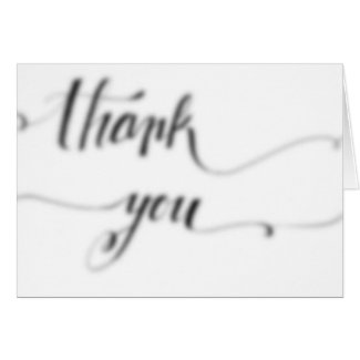 Thank You Card - Blurry