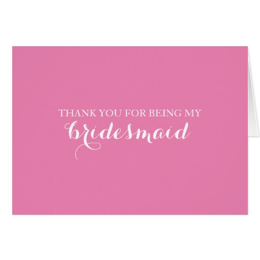 Thank You Card Bridal Party Zazzle 2757