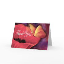 Thank You Card Butterfly Poppy - Multi