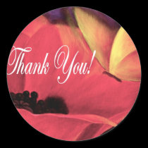 Thank You Card Butterfly Poppy - Multi stickers