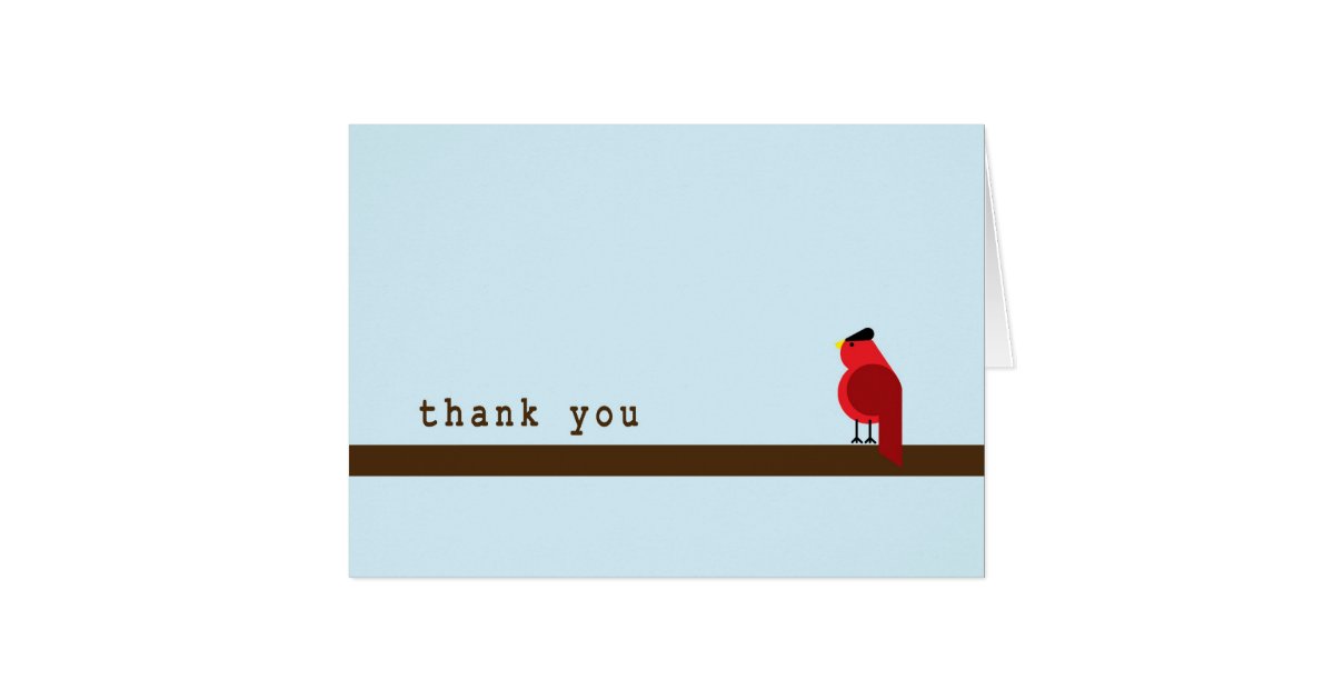 Thank You Card Cardinal Card Zazzle