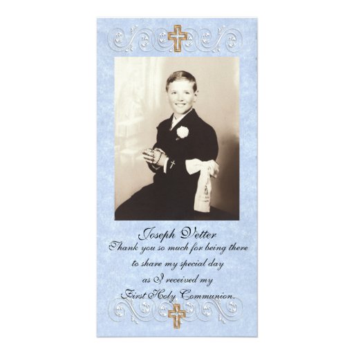 Thank you card First Communion Photo Cards | Zazzle