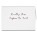 Thank you card for Baptism presents