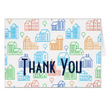 Realtor Thank You Note Card with Burlap Look House | Zazzle