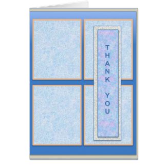 Thank You Card in Blue