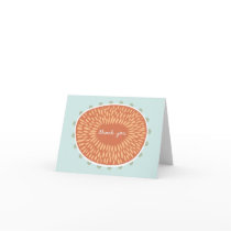 Thank you card - light blue