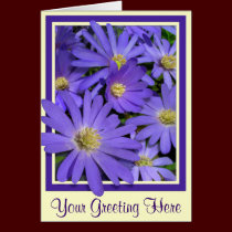 Thank You Card Personalized Blue Flower Cards cards