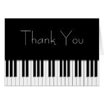 Thank You Card - Piano Keys black white