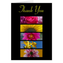 Thank You Card - Pink & Yellow Macro Flowers