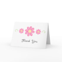 thank you card - pretty pink flowers by vdeneen thank you card - pretty pink flowers