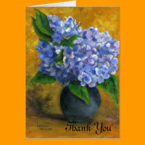 Thank You Card Purple Gold Still Life Fine Art cards