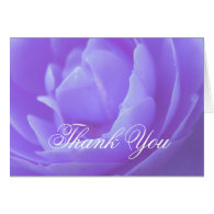 Thank you card, purple rose flower cards